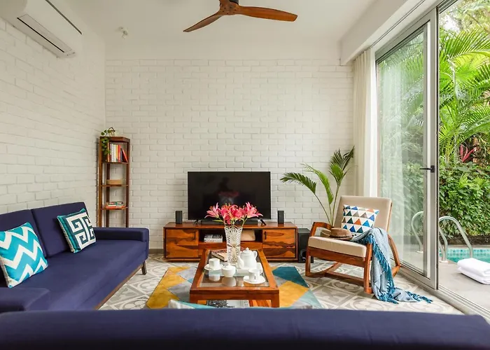 La Risa By The Blue Kite - 2 Bhk Villas Near Vagator Beach, Private Pool With Kitchen, Balcony, Security
