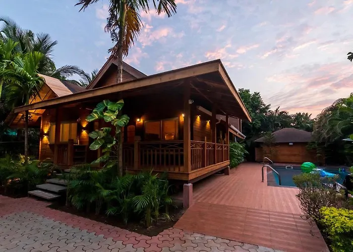 Nature'S Abode - The Wooden Villa At Morjim By Stayvista